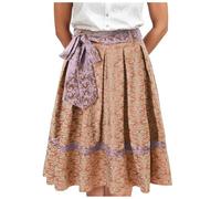 2025 Gonne da donna gotiche fluide con stampa floreale in rete a coda di pesce gonna lunga plaid gonna lunga da donna gonna lunga, Beige, XL