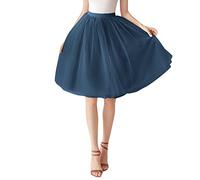 2025 - Grande costume da donna, gonna in tulle, tutù, sottogonna, abito da ballo, abito da ballo, abito da sera, Blu marino, Taglia unica