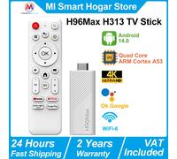 2025 H96Max H313 TV Stick 4K, Android TV 14, WiFi 6 Dispositivo di Streaming Portatile, Quad Core ARM Cortex A53, Dongle Smart TV Netflix