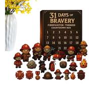 2025 Halloween Advent - Halloween Countdown Calendar, Holiday-decor Advent Calendars, Advents Ornaments Firefighter Figurines Decorative Pendants For Adults Kids Teens Holiday Fireplace