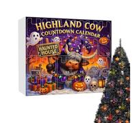 2025 Halloween Countdown Calendar, 24-Day 2d Acrylic Gnome Ornament Set, Spooky Holiday Decor for Kids, Teens, Girls, Boys, Sons, Daughters, Sisters, Wives, 12.6x11.42x1.38 Inches