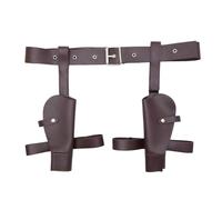 2025 Helloween - Fondina da cowboy, accessorio per costume da cowboy, accessorio per costume da cowboy, cintura per giovani (marrone, taglia unica)