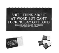 2025 Humor Desk Calendar, Funny 2025 Desk Calendar, 2025 Desktop Calendar, Office Work Humor Coworkers Friend Swear Demotivational Affirmations Calendar. (Black)