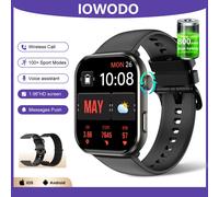 2025 IOWODO R60 Astuto Della Vigilanza 1.96 ''HD AMOLED Display Orologio Fitness Monitoraggio Della Salute Chiamata Bluetooth Smartwatch per Le Donne Degli Uomini