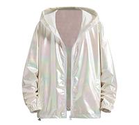 2025 Jacket da Uomo Elegante Cappotto Leggera Manica Lunga Media Slim Fit Trench A Vento Giubbotto con Cerniera Tasche Gotica Vittoriana Tailcoat Giacca Giubbino Primavera Autunno