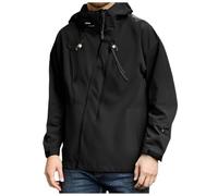 2025 Jacket da Uomo Taglie Forti Giacca Manica Lunga Media Slim Fit Corto Stand Collare Giubbotto con Cerniera Tasche Antivento Piumini Giubbino Invernale