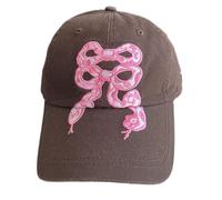 2025 L'anno dei berretti da baseball del serpente Cappello di cotone decorato con fiocco per le donne della signora cinghia regolabile abbigliamento casual comodo Heagear, Caff, Taglia unica
