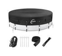 2025 Latest Model Upgrade 500D 18ft Round Pool Cover with Full Circle Straps