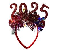 2025 LED Headband - Headbands Glowing | LED Flower Headband | New Year Tiara Headband Bopper | Glowing Glitter Happy New Year Headband Hair Accessories | Costume Headdress For Happy New Year's Eve
