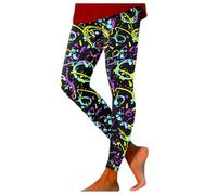 2025 Leggings da donna alla moda casual colorati stampati leggings elastici sportivi collant per yoga e fitness pack, Multicolore, M