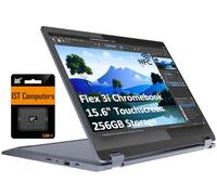 Lenovo IdeaPad Flex 3i Chromebook 2 in 1 (touchscreen FHD da 15,6", Intel Pentium N6000, 8 GB di RAM, 256 GB di memoria (128 GB eMMC + scheda SD IST da 128 GB)), laptop per studenti e casa, webcam,