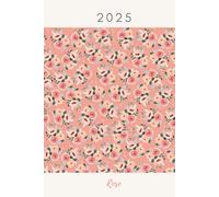 2025 Lined Notebook, 12 Month to View Calendar, Birth Flower Diary, Softcover, A5, 120 Pages, Note-taking, Journaling or Planning for Students and Professionals, Birthday Gift