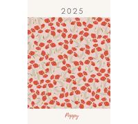 2025 Lined Notebook, 12 Month to View Calendar, Birth Flower Diary, Softcover, A5, 120 Pages, Note-taking, Journaling or Planning for Students and Professionals, Birthday Gift