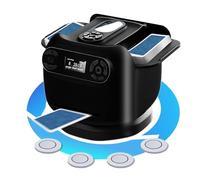 2025 - Macchina automatica per mescolare carte e rivenditore, 2 in 1 Smart 360 ° rotante e macchina Shuffler, super silenziosa, sicura, vari giochi di carte per casa e club, nero