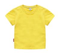 2025 Maglietta con scollo rotondo con vestibilità classica per ragazzi e ragazze | Organic Soft Pack a maniche corte basic per bambini magliette ragazzi 128, giallo., 7-8 Anni