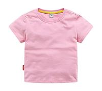 2025 Maglietta con scollo rotondo con vestibilità classica per ragazzi e ragazze | Organic Soft Pack a maniche corte basic per bambini magliette ragazzi 128, Colore: rosa., 8-10 Anni