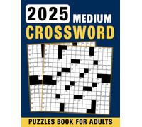 2025 Medium crossword puzzles book for adults: large print Medium level puzzles with Solution