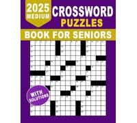 2025 Medium Crossword Puzzles Book For Seniors