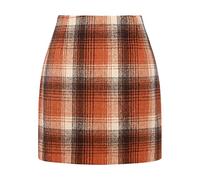 2025 Mini Gonna Donna Vita Alta- Gonna Sexy Quadri Slim Matita Autunno E Inverno A-Line Classico Breve Confortevole Chic Elegante Casual Passa-Ovunque Temperamento Streetwear, Un, M