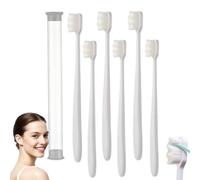 2025 Nano Toothbrush - Ultra-Fine Soft Wave Bristles, Micro Fur Manual Toothbrush for Adults, Extra Gentle for Sensitive Gums (White*6)