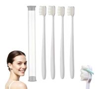 2025 Nano Toothbrush - Ultra-Fine Soft Wave Bristles, Micro Fur Manual Toothbrush for Adults, Extra Gentle for Sensitive Gums (White*4)