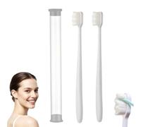 2025 Nano Toothbrush - Ultra-Fine Soft Wave Bristles, Micro Fur Manual Toothbrush for Adults, Extra Gentle for Sensitive Gums (White*2)