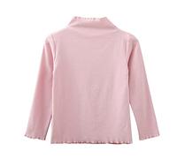 2025 Neonato Ragazza Manica Lunga Basic Inside T-Shirt Casual T-shirt Top Salviette Solido Halloween T Shirt Ragazze, Colore: rosa., 3-4 Anni