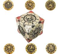 2025 Neue DND-Drehwürfel, 7-in-1-Metallwürfelset mit 3D-Relief, polyedrische Würfel für Dungeons-and-Dragons-Rollenspiele, D&D-Zubehör für GMS Tabletop-RPG und Spieler.