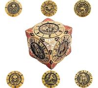 2025 Neue DND-Drehwürfel, 7-in-1-Metallwürfelset mit 3D-Relief, polyedrische Würfel für Dungeons-and-Dragons-Rollenspiele, D&D-Zubehör für GMS Tabletop-RPG und Spieler.