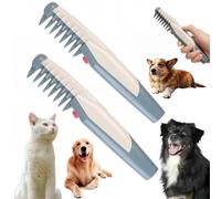 2025 New 2 In 1 Electric Pet Hair Knot Remover, Electric Dog Comb With Rotating Teeth, Pet Dog Grooming Comb Hair Trimmer, For All Breeds, Dogs & Cats (2pcs)