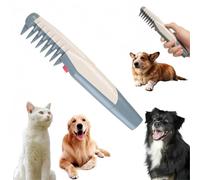 2025 New 2 In 1 Electric Pet Hair Knot Remover, Electric Dog Comb With Rotating Teeth, Pet Dog Grooming Comb Hair Trimmer, For All Breeds, Dogs & Cats (1pcs)