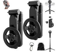 2025 New 4-in-1 Multifunctional 360°Rotation Magnetic Selfie Stick,Equipped with Wireless Bluetooth Control,Portable Pocket Extendable Phone Tripod for iPhone & Android (2pcs)