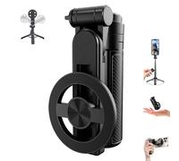 2025 New 4-in-1 Multifunctional Magnetic Selfie Stick, Universal 360° Rotation Phone Tripod with Remote Control, for iPhone & Android, Portable Extendable Mag Tripod for Travel Vlog (1Pcs)