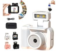 2025 New 64g Mini Tiny Nostalgic Camera, Gen.2 Mini Keychain Camera, Portable Travel Thumb Camera for Travel, Pocket-Sized Fun with Vintage Flair, 1080p HD Screen, Built-in Filter (128G,White)