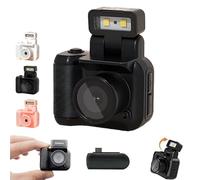 2025 New 64g Retroscope Mini Camera, Gen.2 Mini Retro Keychain Camera - Pocket-Sized Fun with Vintage Flair, 1080p Hd Portable in Screen Filters,90° Flip Flash (Black,64G)