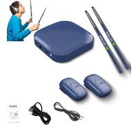 2025 New Air Drumsticks Set, Portable Air Drum Sticks Set, Electric Air Drumsticks, Pocket Drum Kit for Adults, Kids, Beginners, Quiet Practice, 8 Sounds, Ideal Gift (Advanced Edition,Navy)
