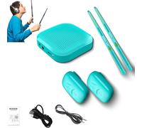2025 New Air Drumsticks Set, Portable Air Drum Sticks Set, Electric Air Drumsticks, Pocket Drum Kit for Adults, Kids, Beginners, Quiet Practice, 8 Sounds, Ideal Gift (Advanced Edition,Blue)
