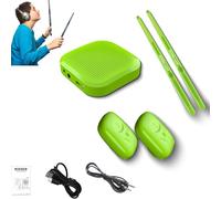 2025 New Air Drumsticks Set, Portable Air Drum Sticks Set, Electric Air Drumsticks, Pocket Drum Kit for Adults, Kids, Beginners, Quiet Practice, 8 Sounds, Ideal Gift (Advanced Edition,Green)