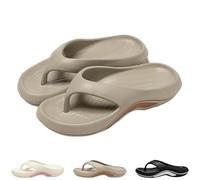 2025 New Arch Support Flip Flops for Women Men Plantar Fasciitis Orthopedic Sandals Unisex Pillow Summer Beach Slides Non-slip Couple Shoes (Gray,44-45)