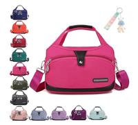 2025 New Blaciokamith Soft Side Lightweight Underseat Tote Bag, Multi-Pocket Fashion Handbag, Crossbody Bag for Women (Rose)