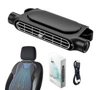 2025 New Car Seat Fan USB Plug-In, Car Interior Rear Pillow Car Fan, Headrest Auto Cooler, Rechargeable 3-Speed Adjustable, for Hot Weather Vehicles Long Journeys Truck (Black,1pc)
