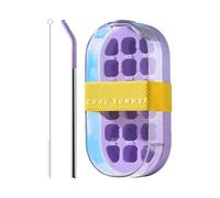 2025 New Crush Cup | 2 in 1 Ice Bottle Cup | Bottiglia per cubetti di ghiaccio con cannuccia, coperchio e | Vassoi per ghiaccio per congelatore | Vassoio per cubetti di ghiaccio per casa, bar