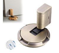 2025 New Door Wedge Stopper, No Drill Magnetic Door Stoppers, Wall Mounted Safety Glass Door Holder, Windproof & Silent Secure Adjustable Height for Home Office Doors (Green Bronze)