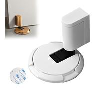 2025 New Door Wedge Stopper, No Drill Magnetic Door Stoppers, Wall Mounted Safety Glass Door Holder, Windproof & Silent Secure Adjustable Height for Home Office Doors (White)
