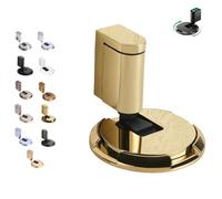 2025 New Door Wedge Stopper, Pleasant Door, Pleasant Magnetic Doors Stopper Wedge, No-Drill Installation, Doors Stoppers Wedge (Bright Gold,1pcs)