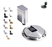 2025 New Door Wedge Stopper, Pleasant Door, Pleasant Magnetic Doors Stopper Wedge, No-Drill Installation, Doors Stoppers Wedge (silvery,2pcs)