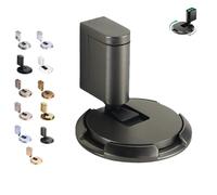 2025 New Door Wedge Stopper, Pleasant Door, Pleasant Magnetic Doors Stopper Wedge, No-Drill Installation, Doors Stoppers Wedge (Gun Grey,2pcs)