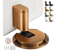 2025 New Door Wedge Stopper, Pleasantk Door Wedge Stopper, Magnetic Mechanical with Height Adjustable Design, No-Drill Installation Adhesive Tape and Screws for Home Office Door (B)