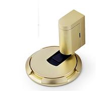 2025 New Door Wedge Stopper, Pleasantk Door Wedge Stopper, No-Drill Installation, Silent & Mechanical for Home Office Doors (Gold,5pcs)