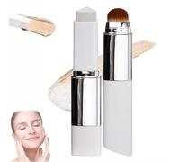 2025 New Double-Headed Lightweight Foundation Stick - Portable Makeup Color Changing Concealers, Color Changing Foundation Stick, Hydrating Cover Cream with Brush for All Skin Types (Natural)
